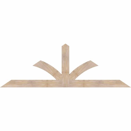 Ekena Millwork Richland Smooth Timber Gable Bracket, Douglas Fir, 96"W x 32"H x 1 1/2"D x 5 1/2"F, 8/12 Pitch GBW096X32X0206RIC00SDF